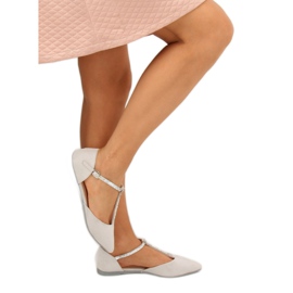 Ballerines grises avec ceinture A321 Gris 1