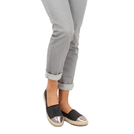 Espadrilles en toile noire A-9267 Noir 2