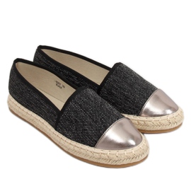 Espadrilles en toile noire A-9267 Noir 4