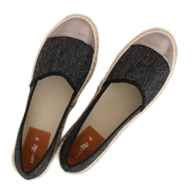 Espadrilles en toile noire A-9267 Noir 3