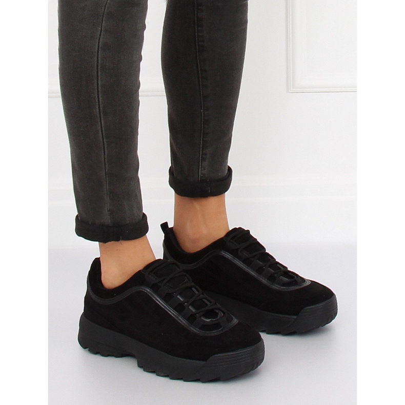 Noir 81016 Chaussures de sport en daim noir le noir 1