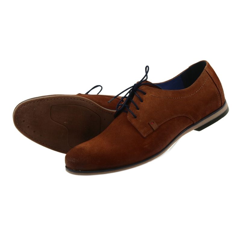 Nikopol Chaussures en cuir masculin en daim 1709 chameau beige 5