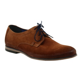 Nikopol Chaussures en cuir masculin en daim 1709 chameau beige 1