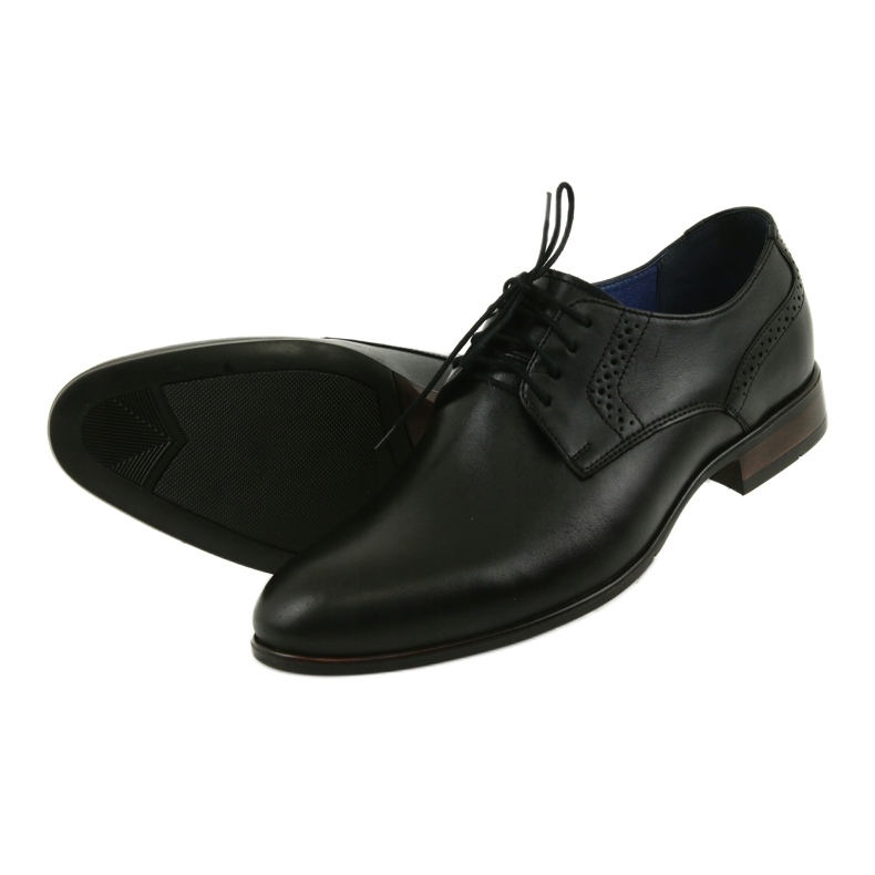 Nikopol Chaussures en cuir masculin 1695 noir le noir 5