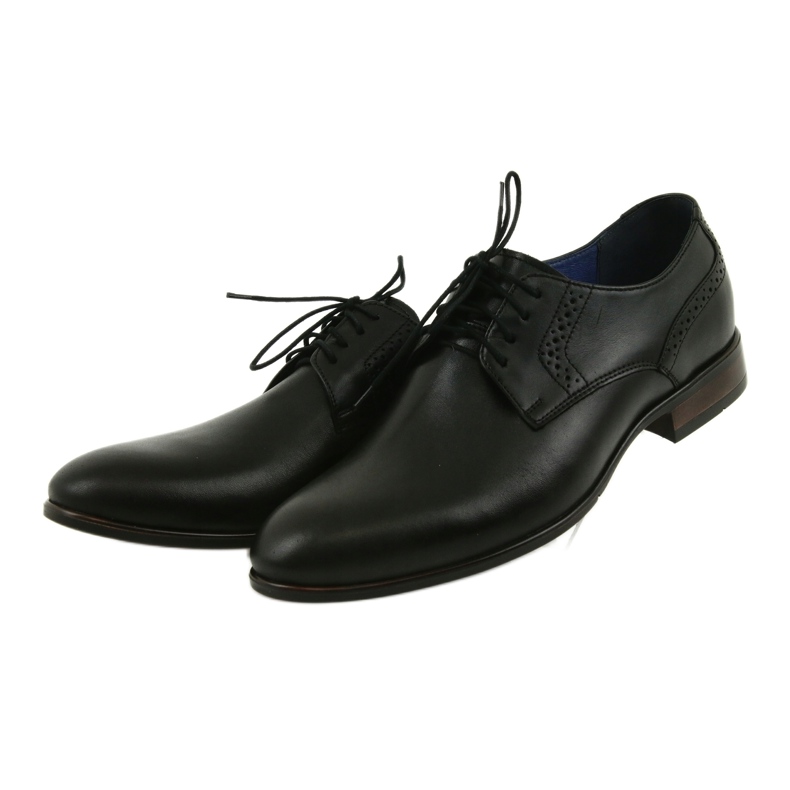 Nikopol Chaussures en cuir masculin 1695 noir le noir 3