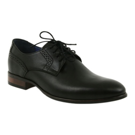 Nikopol Chaussures en cuir masculin 1695 noir le noir 1