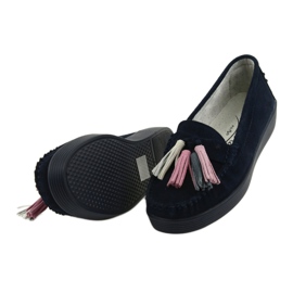 Mocassins femme en daim Filippo 661 bleu marine 5