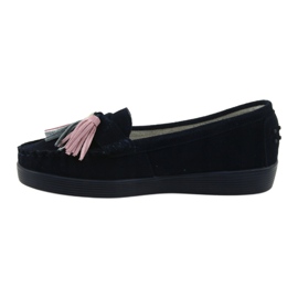 Mocassins femme en daim Filippo 661 bleu marine 2