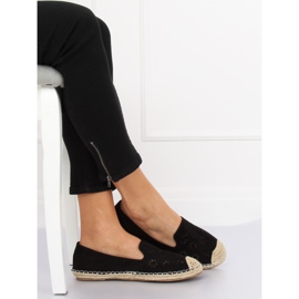 Espadrilles ajourées noires 9023 Noir 2