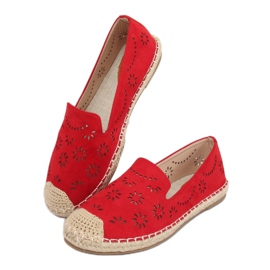 Espadrilles rouges ajourées 9023 Rouge 3