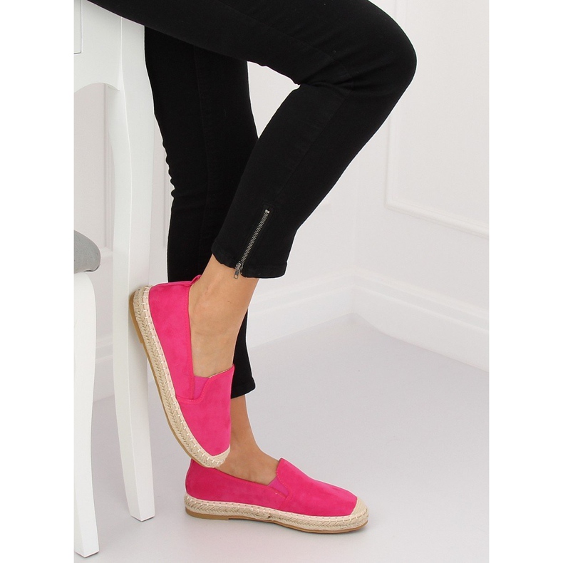 Fuchsia 1768-11 Espadrilles femme Fushia rose 2