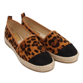 Espadrilles femme 888-15 Léopard le noir brun multicolore 3