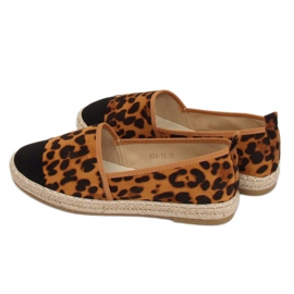 Espadrilles femme 888-15 Léopard le noir brun multicolore 1