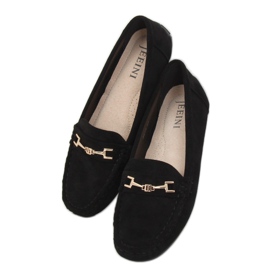 Mocassins noirs femme R819 Noir 1