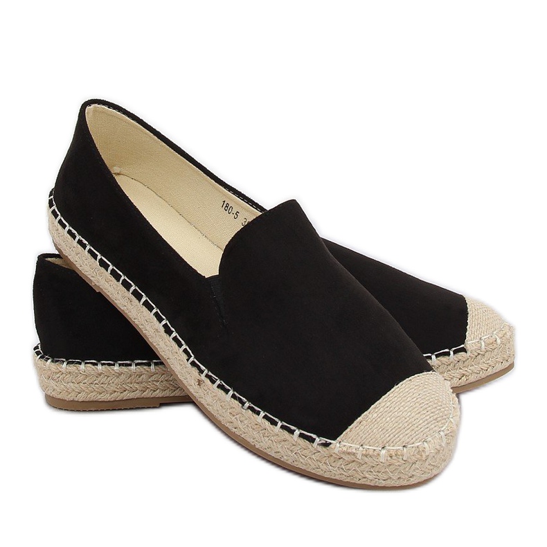 Espadrilles femme noires 180-5 Noir 1