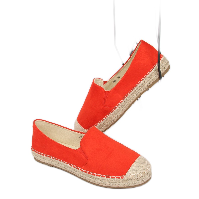 Espadrilles orange pour femme 180-5 Orange 1 Espadrilles orange pour femme 180-5 Orange 1