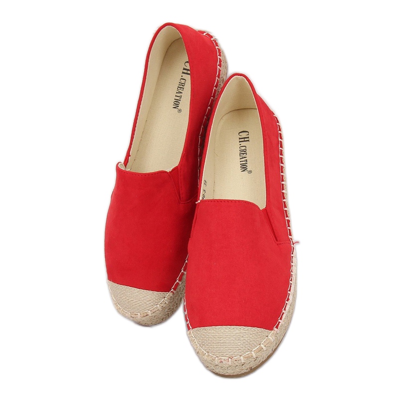Espadrilles femme rouges 180-5 Rouge 1