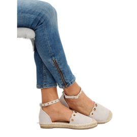 Espadrilles à bride grise LX170 Gris 2