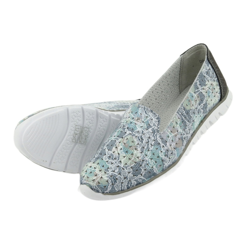 Cuir de sport pour femmes seigneurs Filippo 663 blanc bleu gris vert 5