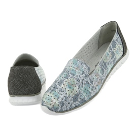 Cuir de sport pour femmes seigneurs Filippo 663 blanche bleu gris vert 4