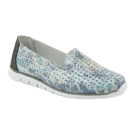 Cuir de sport pour femmes seigneurs Filippo 663 blanc bleu gris vert 1