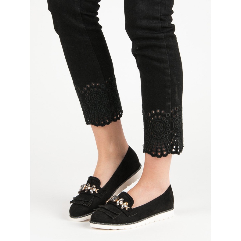 Lucky Shoes Mocassins Avec Ornements noir 2
