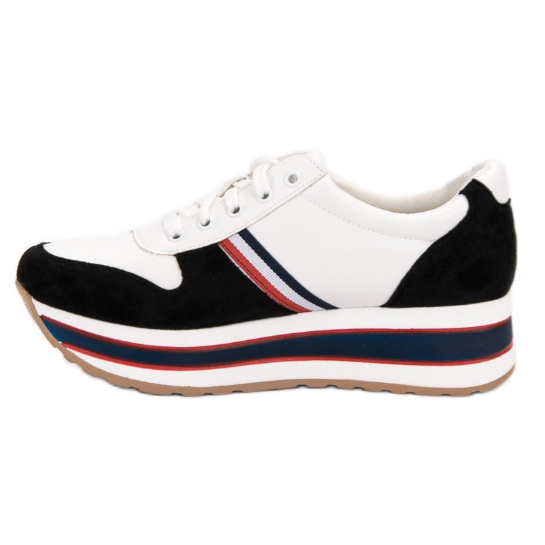 Seastar Baskets à la mode blanche le noir multicolore 1