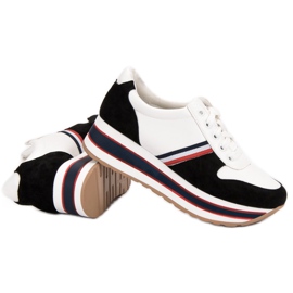 Seastar Baskets à la mode blanc noir multicolore 2