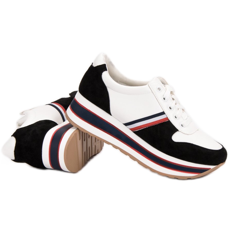 Seastar Baskets à la mode blanche le noir multicolore 2