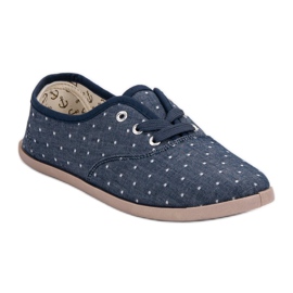 Baskets à pois bleu 4