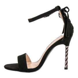 Sandales à talons hauts à la mode le noir 4