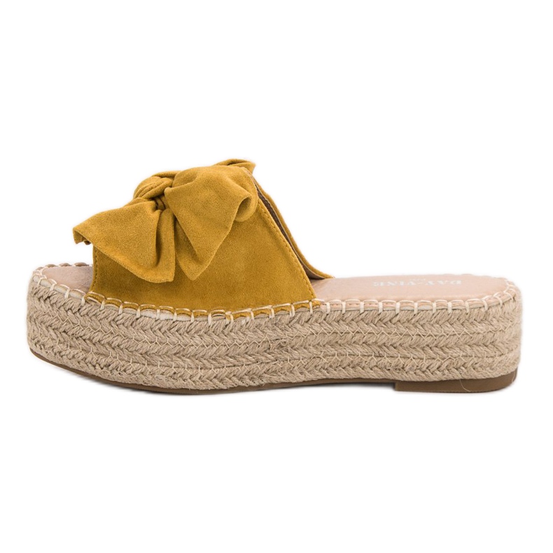 Espadrilles Chaussons Sur La Plateforme jaune 1