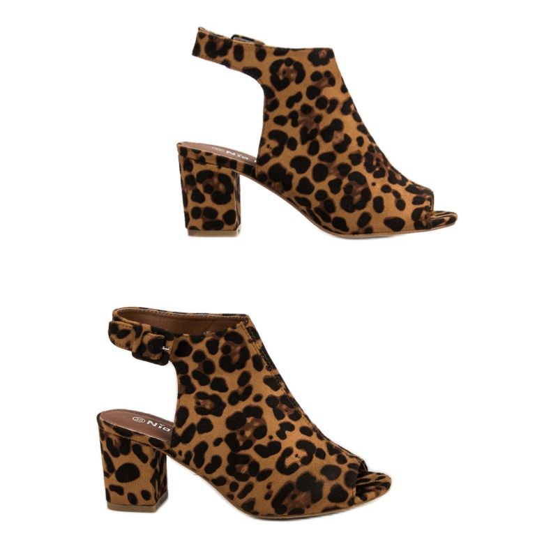Nio Nio Sandales construites sur un bar brun 1