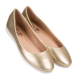 Yes Mile Ballerines dorées classiques d'or 2