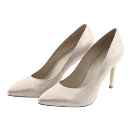 Escarpins chaussures en cuir pour femmes or Anis 4527 doré 3