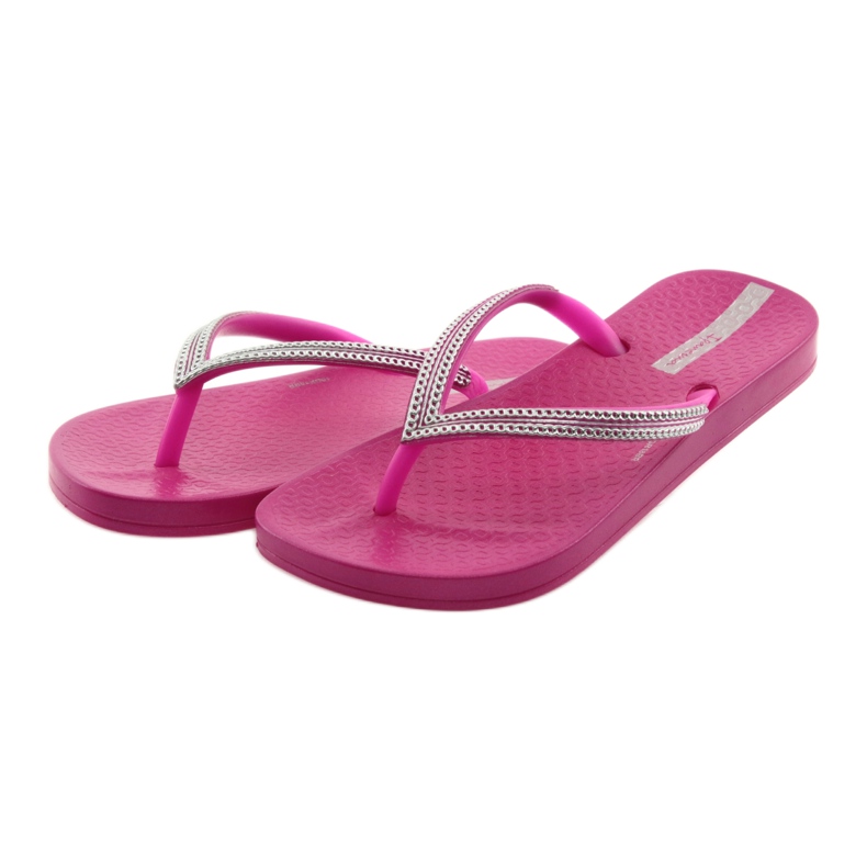 Ipanema Les tongs des filles chaînes en argent 82528 rose 3