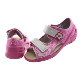 Befado chaussures pour enfants pu 065X123 gris rose 4