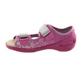 Befado chaussures pour enfants pu 065X123 gris rose 2