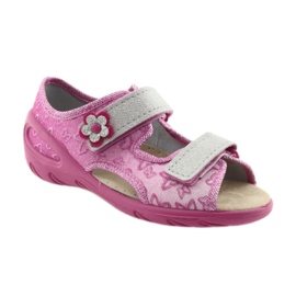 Befado chaussures pour enfants pu 065X123 gris rose 1