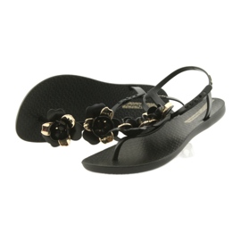 Sandales Ipanema chaussures pour femmes à fleurs 82662 le noir jaune 3