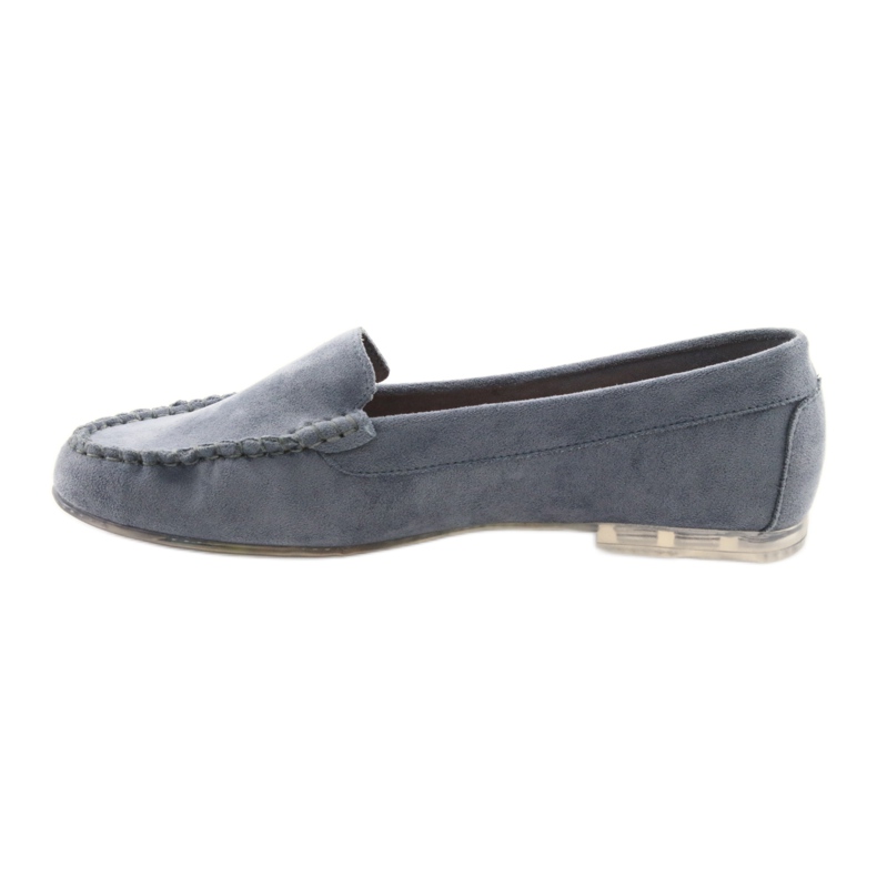 Mocassins femme en daim Sergio Leone 721 bleu 2