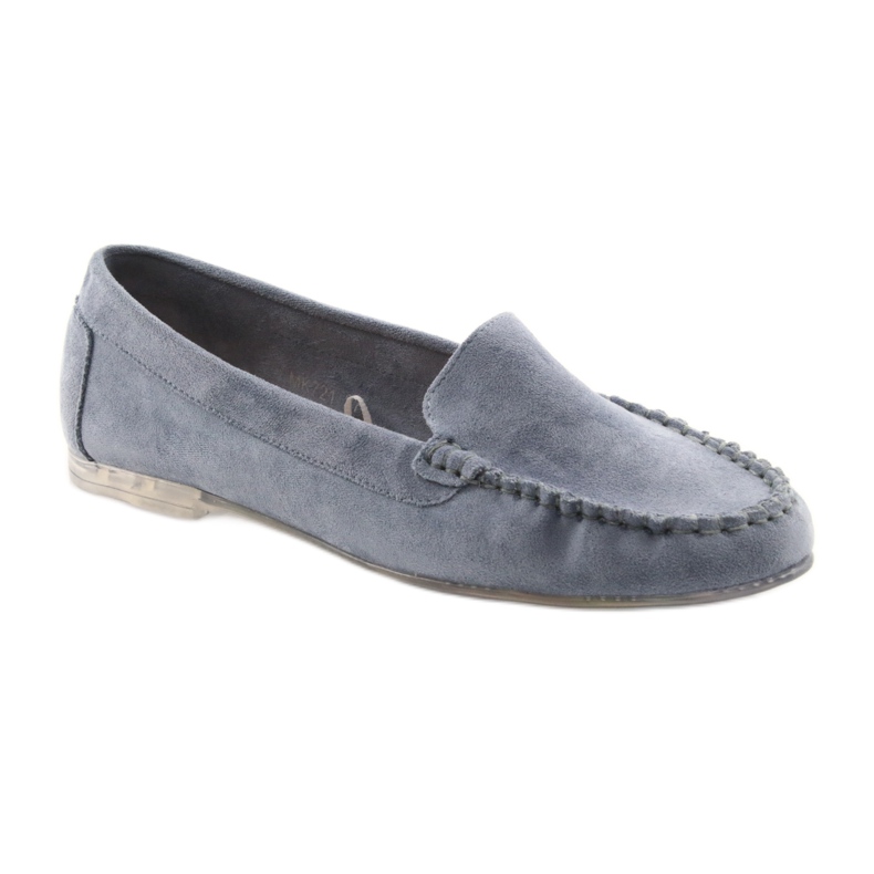 Mocassins femme en daim Sergio Leone 721 bleu 1