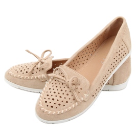 Mocassins femme beiges T339P Beige 2 Mocassins femme beiges T339P Beige 2