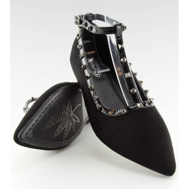 Ballerines à goujons noir 127-13 Black II-GAT le noir 2