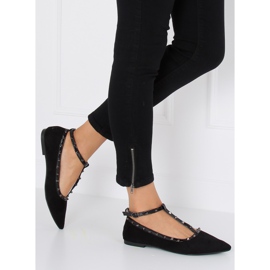 Ballerines à goujons noir 127-13 Black II-GAT le noir 4