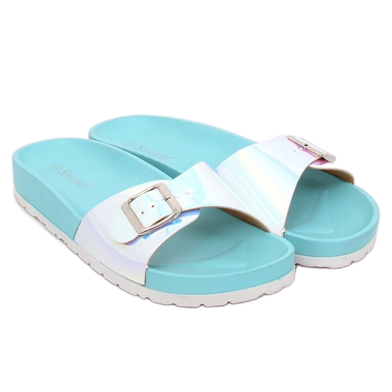 Bleu BG27P Chaussons bleu pétrole 1