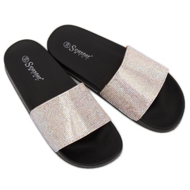 Noir BG21P Chaussons noirs avec zircones cubiques le noir 1