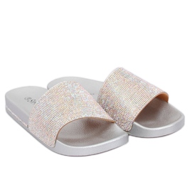 Chaussons en argent avec zircone cubique BG21P Silver gris 2