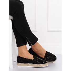 Espadrilles ajourées noires LT112 Noir 2