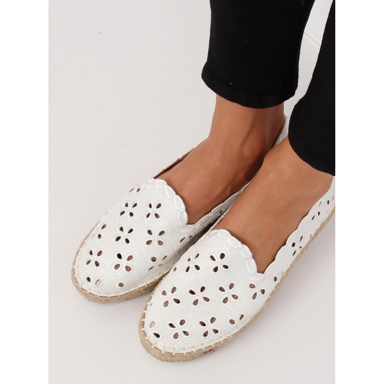 Espadrilles ajourées blanches LT112 Blanc 1